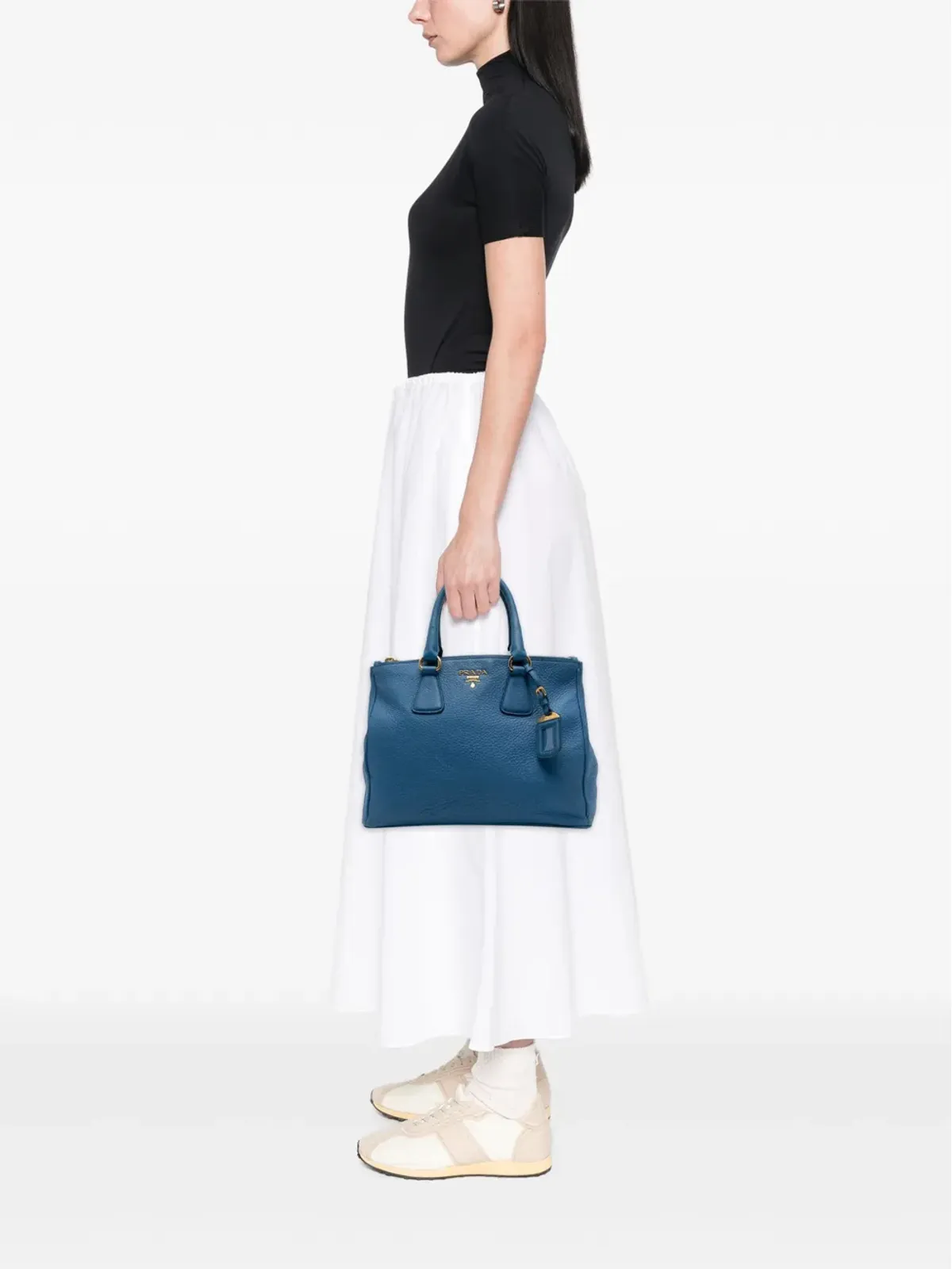 Prada ビンテージ ヴィテロ ダイノ ダブルジップ コンバーチブル トート/サッチェル - 画像2