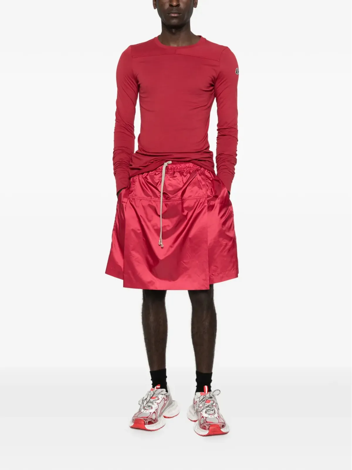 Moncler + Rick Owens ドローストリング・キルトショーツ - 画像2