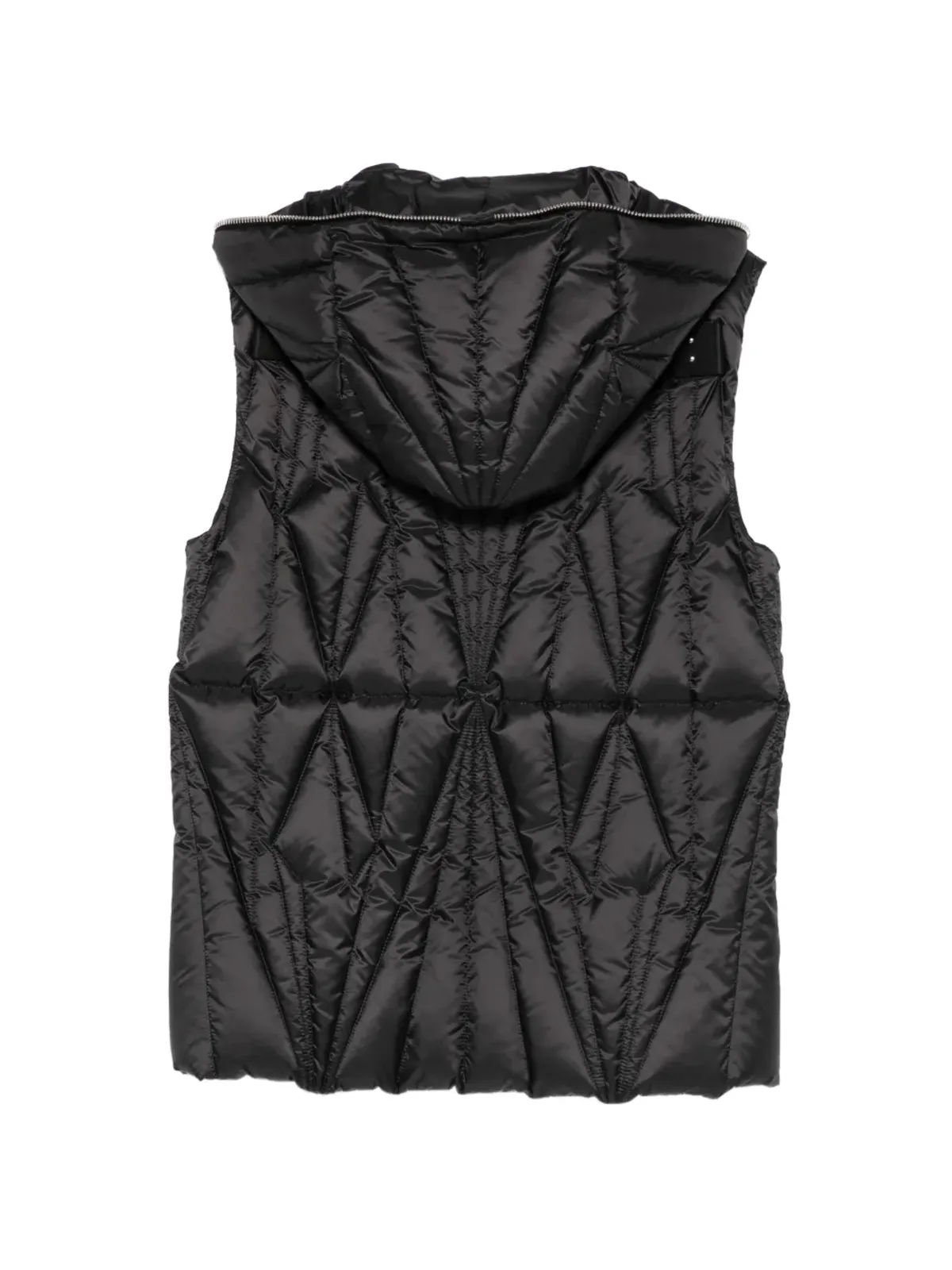 Moncler + Rick Owens フード付きダイヤモンドキルトベスト - ブラック - 画像2