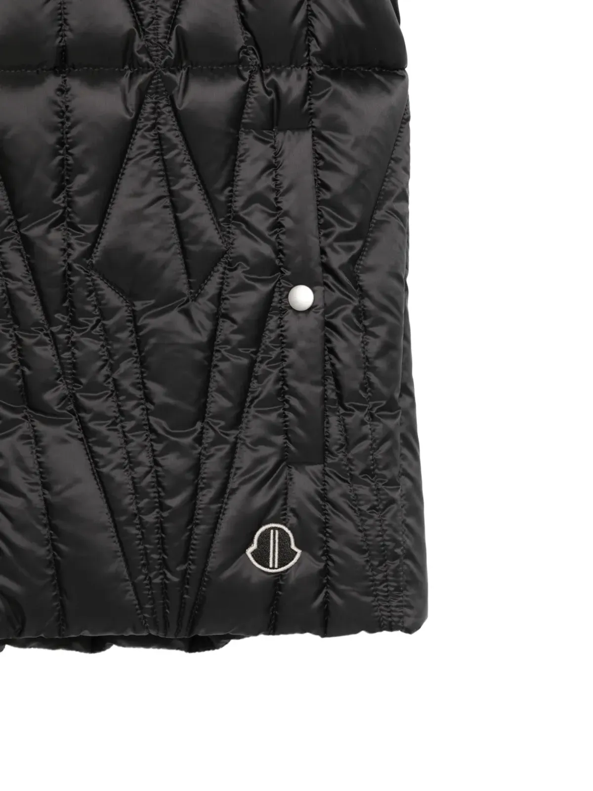Moncler + Rick Owens フード付きダイヤモンドキルトベスト - ブラック - 画像3