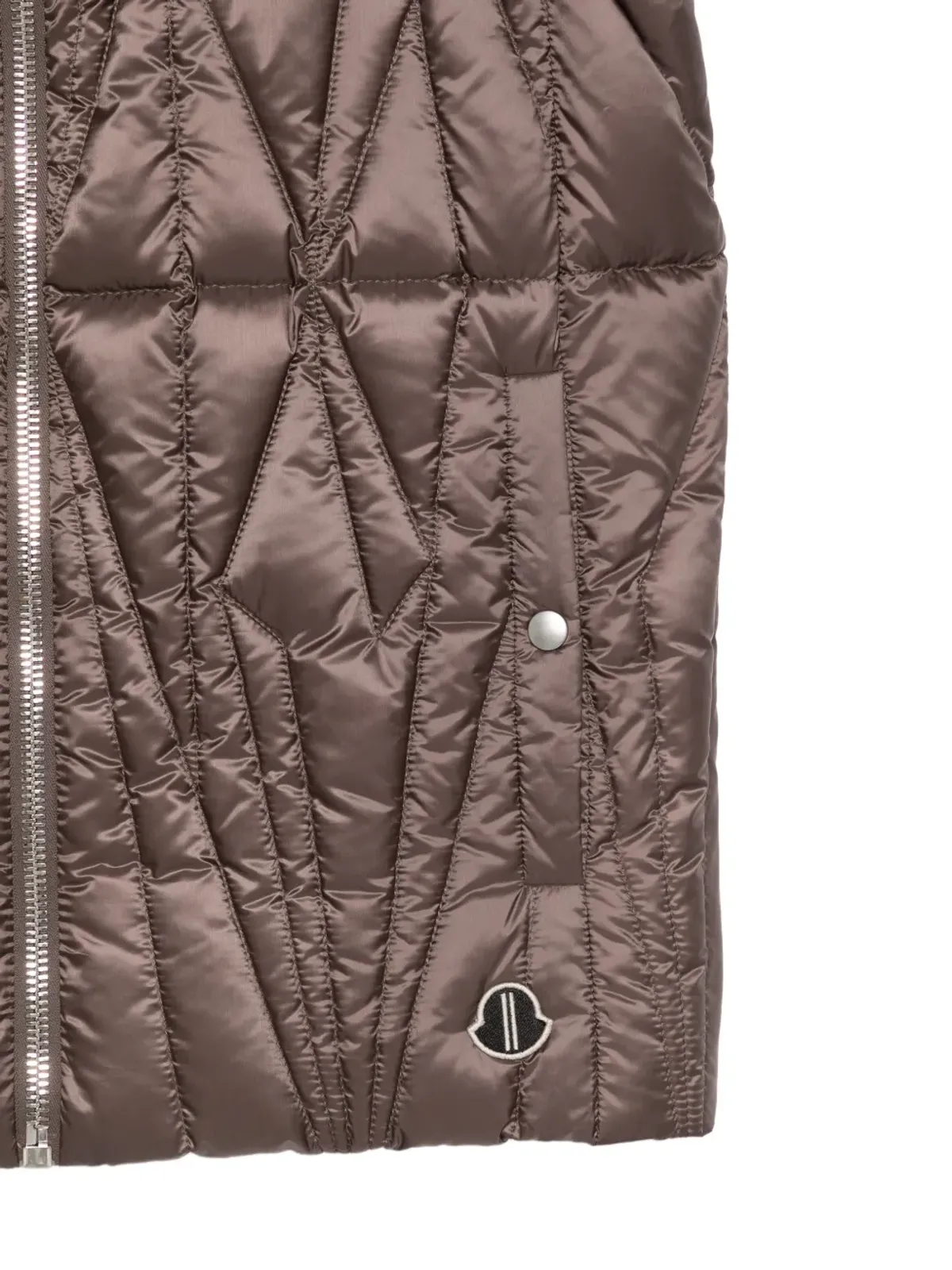 Moncler + Rick Owens フード付きジップベスト - ブラウン - 画像3