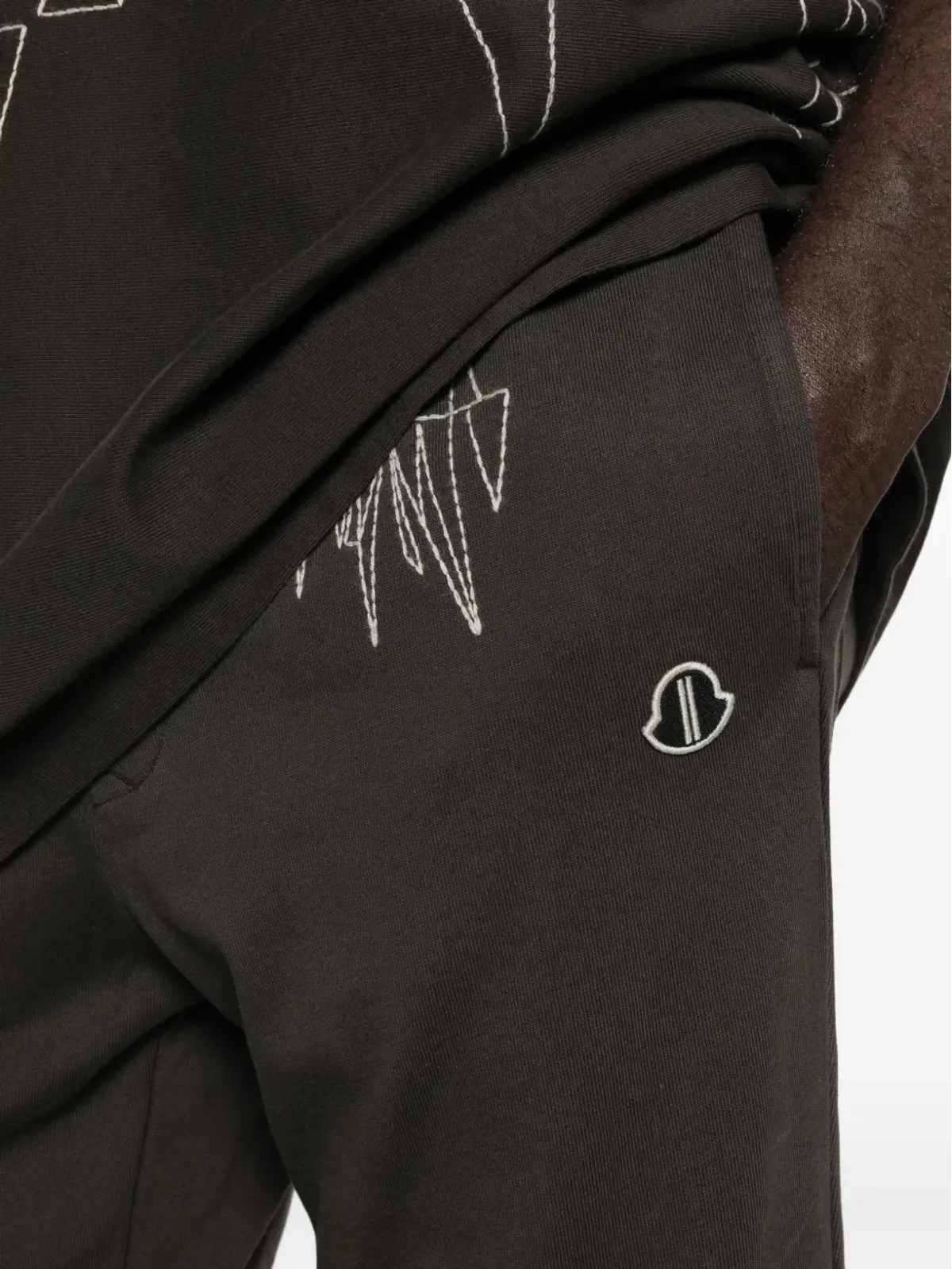 Moncler + Rick Owens 刺繍入りトラックパンツ - 画像5