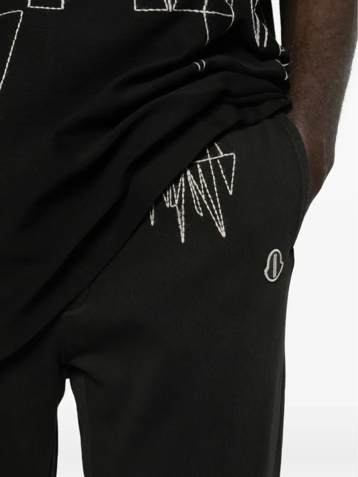 Moncler + Rick Owens 刺繍入りスキニートラックパンツ - 画像5