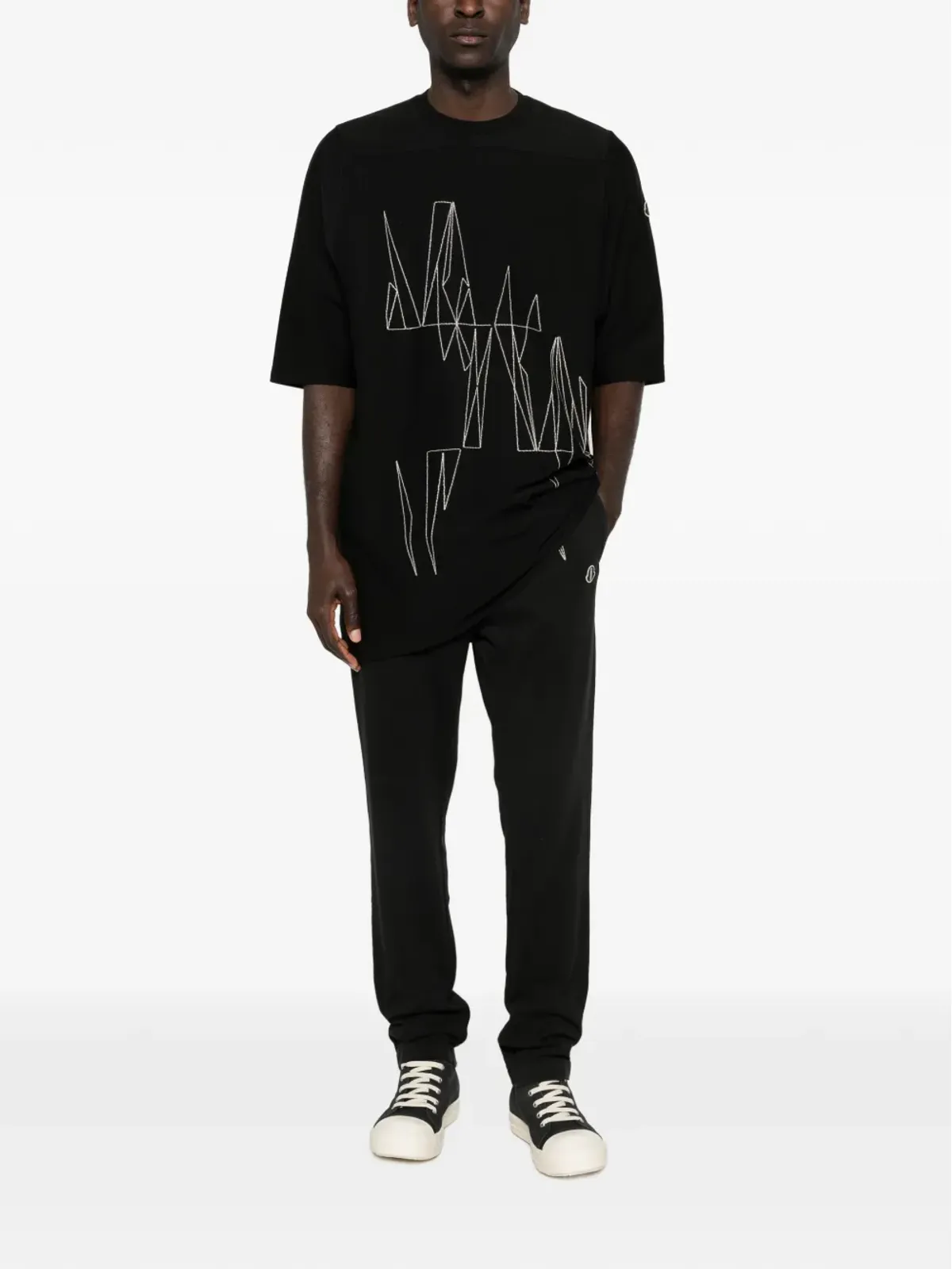 Moncler + Rick Owens 刺繍入りスキニートラックパンツ - 画像2