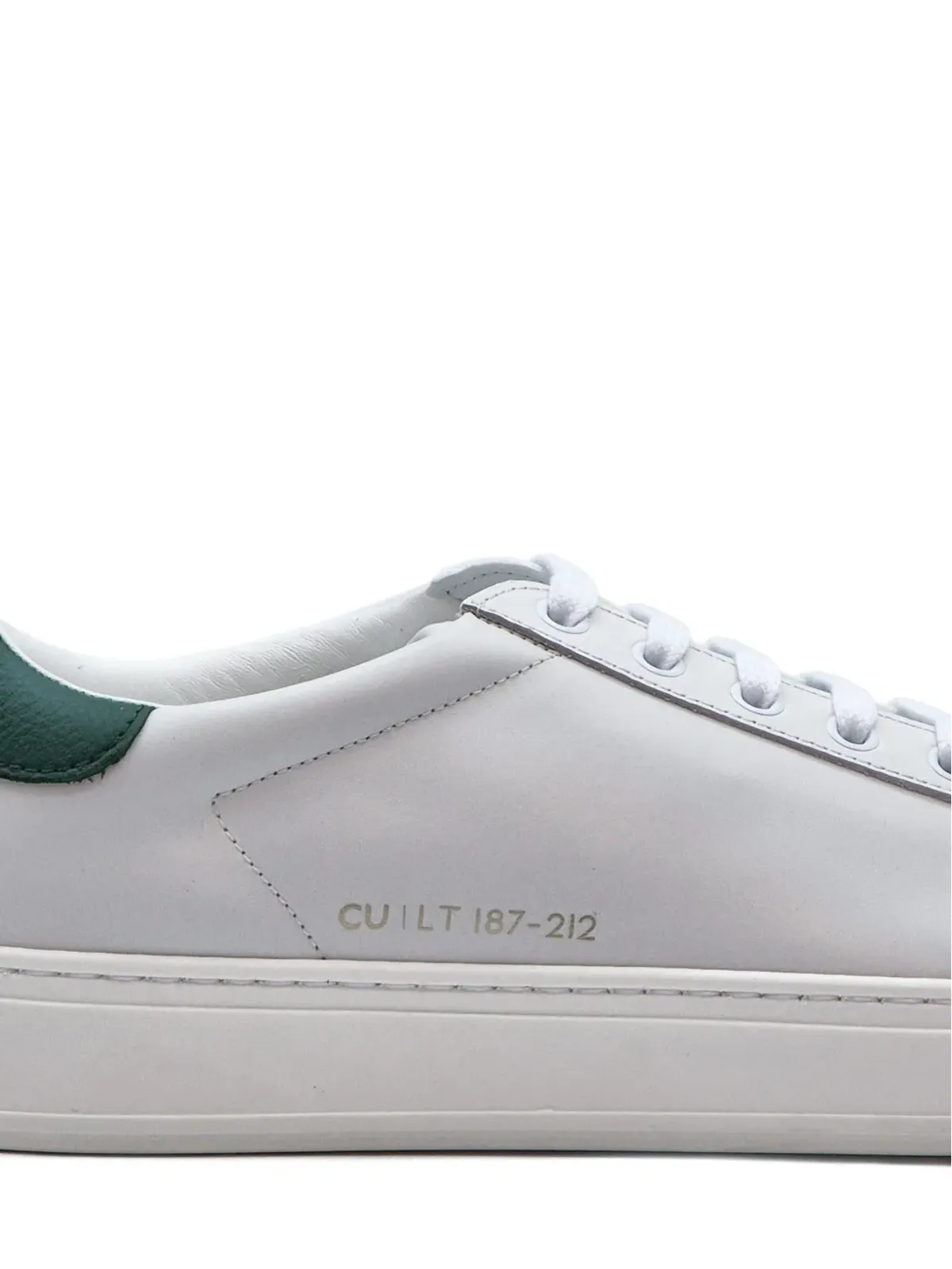 CU | LT ESSENCE ロゴディテール レースアップスニーカー - White - 画像4