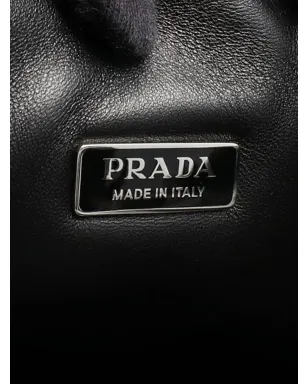 Prada ビンテージ パッド入りソフトナッパレザー ハンドバッグ ブラック - サムネイル5