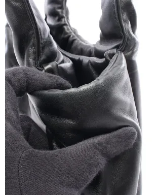 Prada ビンテージ パッド入りソフトナッパレザー ハンドバッグ ブラック - サムネイル2