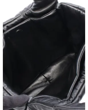 Prada ビンテージ パッド入りソフトナッパレザー ハンドバッグ ブラック - サムネイル4
