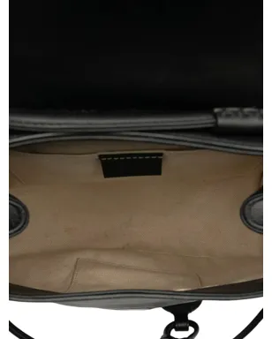 Gucci ビンテージ 2016-2025 GG Marmont Leather Web Heart バックパック - ブラック - サムネイル4