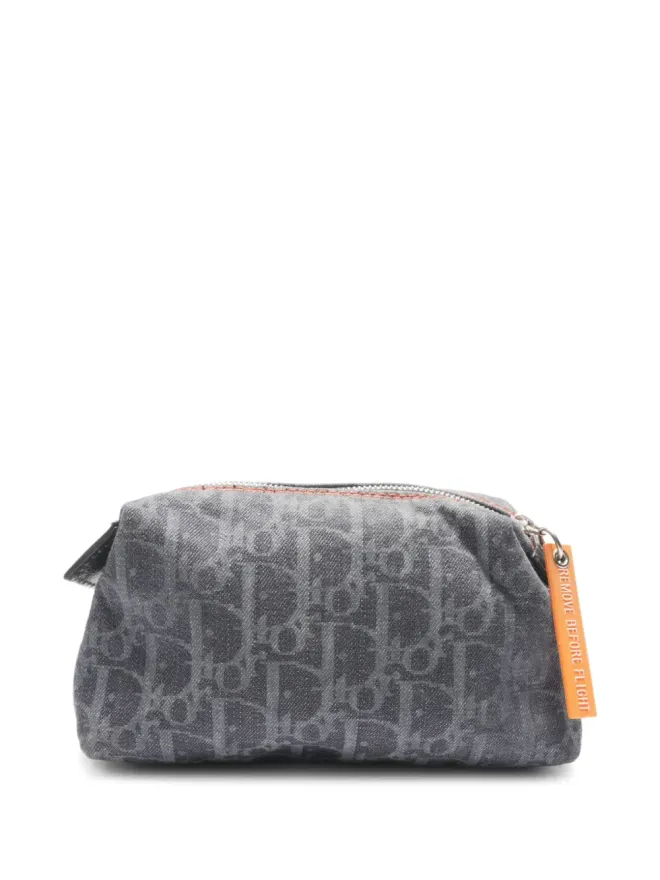 Christian Dior Pre-Owned Christian Dior ビンテージ 2000-2010年代 トロッター デニム ポーチ - ブルーの商品画像