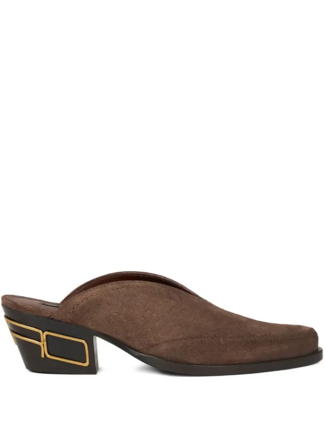 ETRO ETRO スエードヒールミュール ブラウンの商品画像