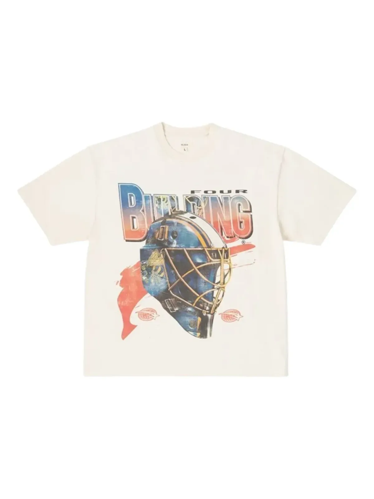 BLDG4 炎プリント Tシャツ - Neutrals - 画像1