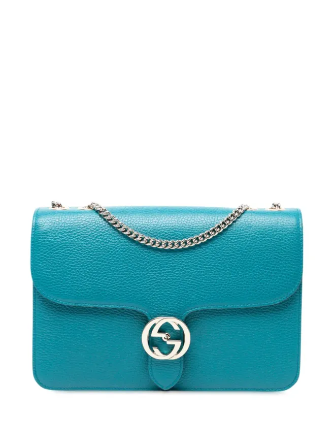 Gucci Pre-Owned Gucci ビンテージ 2016-2025 ミディアム ダドルカーフスキン インターロッキングG クロスボディバッグの商品画像