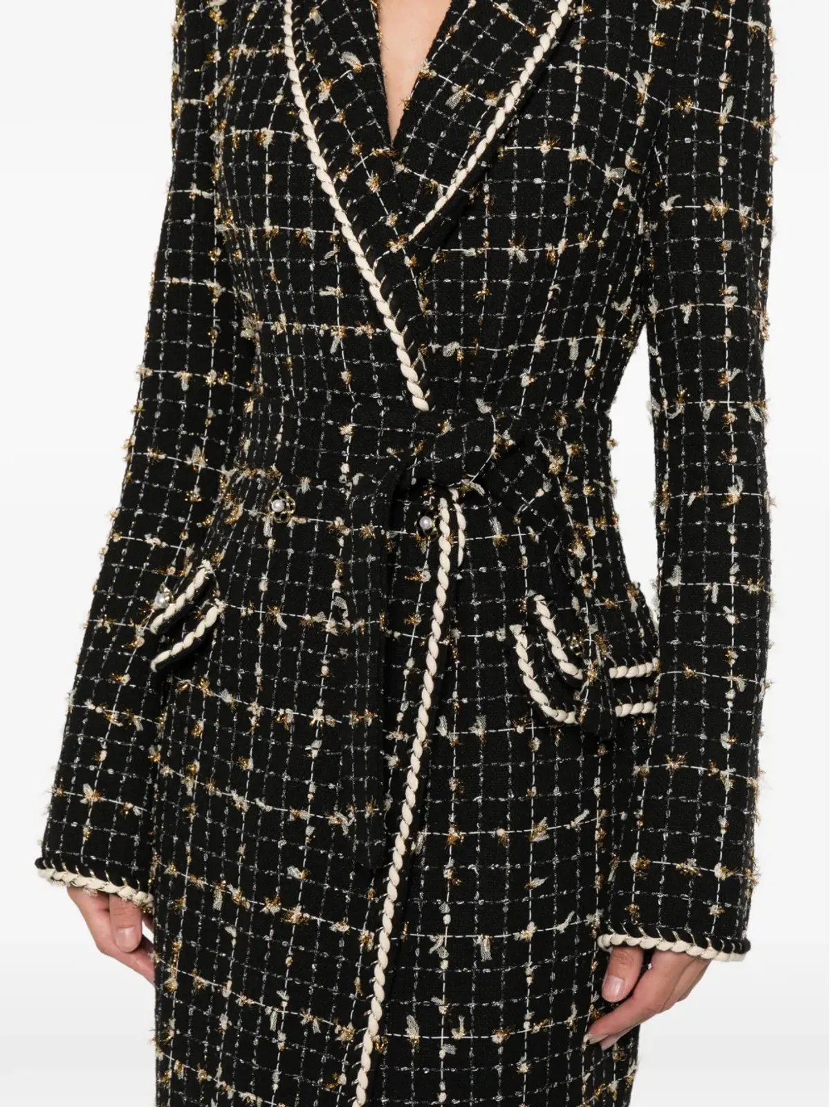 MIAU by Clara Rotescu Bohdi trimmed coat - Black - 画像5