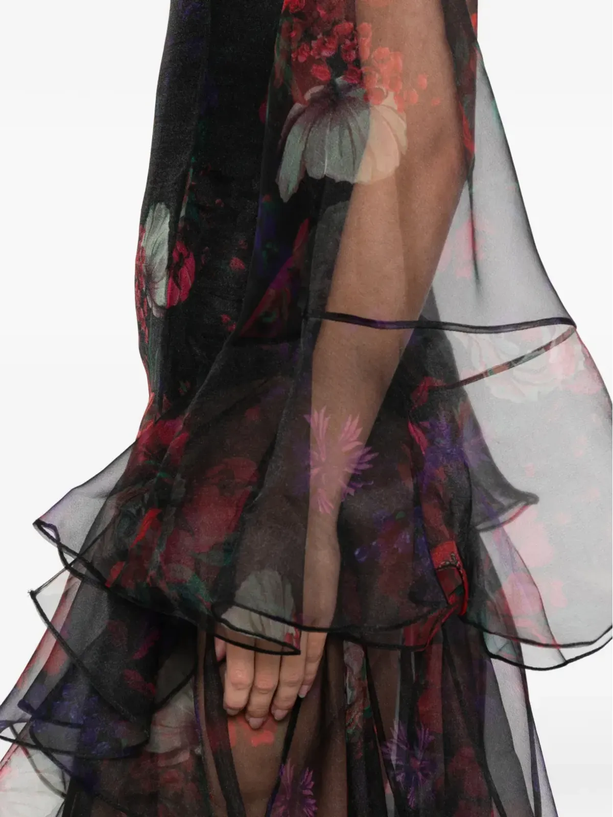 MIAU by Clara Rotescu フリル花柄マキシドレス - 画像5