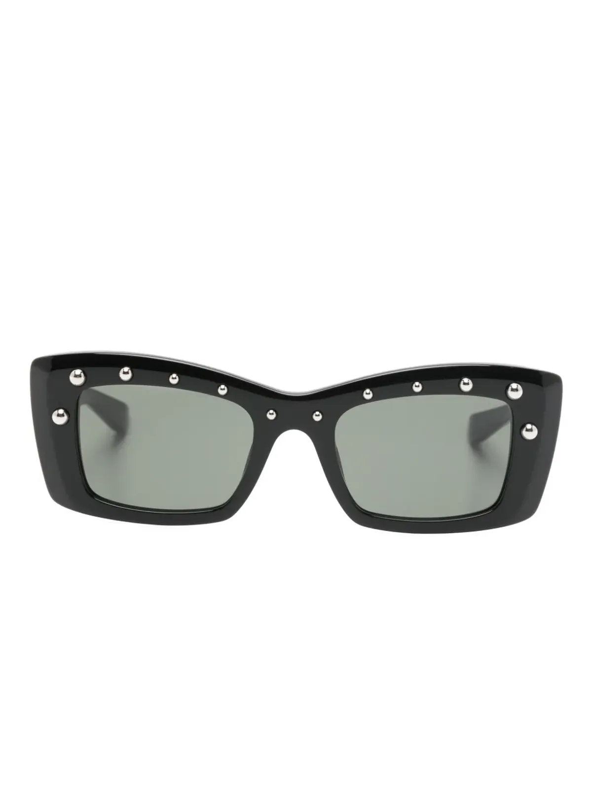Alexander McQueen Eyewear スタッズ付き長方形フレーム サングラス - 画像1