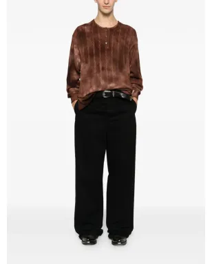 A.N.G.E.L.O. Vintage Upcycling ケーブルニット ボタン付きセーター - Brown - サムネイル2