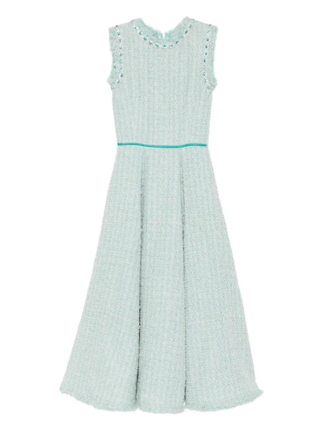 MIAU by Clara Rotescu MIAU by Clara Rotescu Azucena embellished-collar midi dressの商品画像