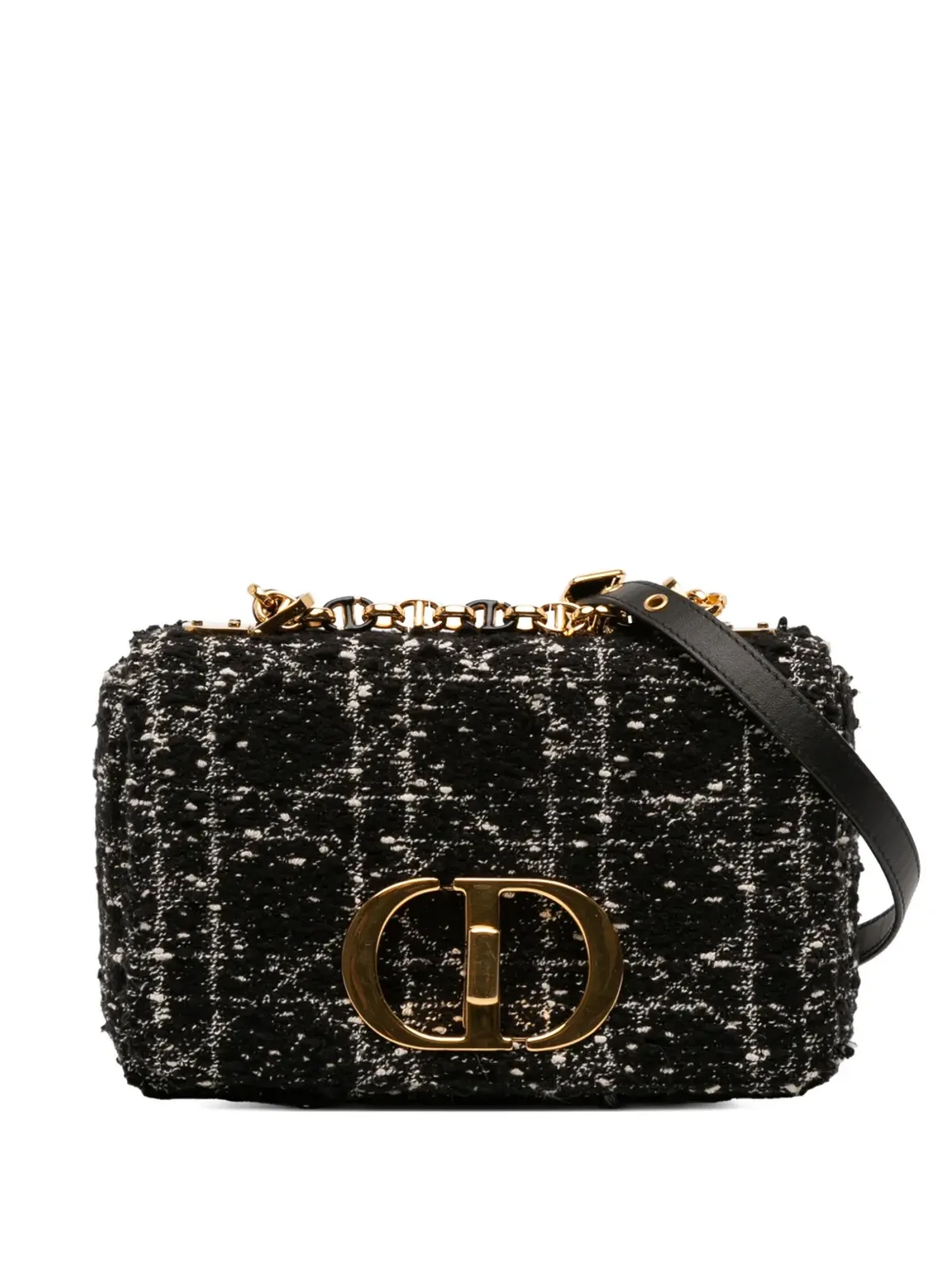 Christian Dior ビンテージ 2023年 スモール ツイード・マクロカナージュ カロ バッグ クロスボディバッグ - ブラック - 画像1