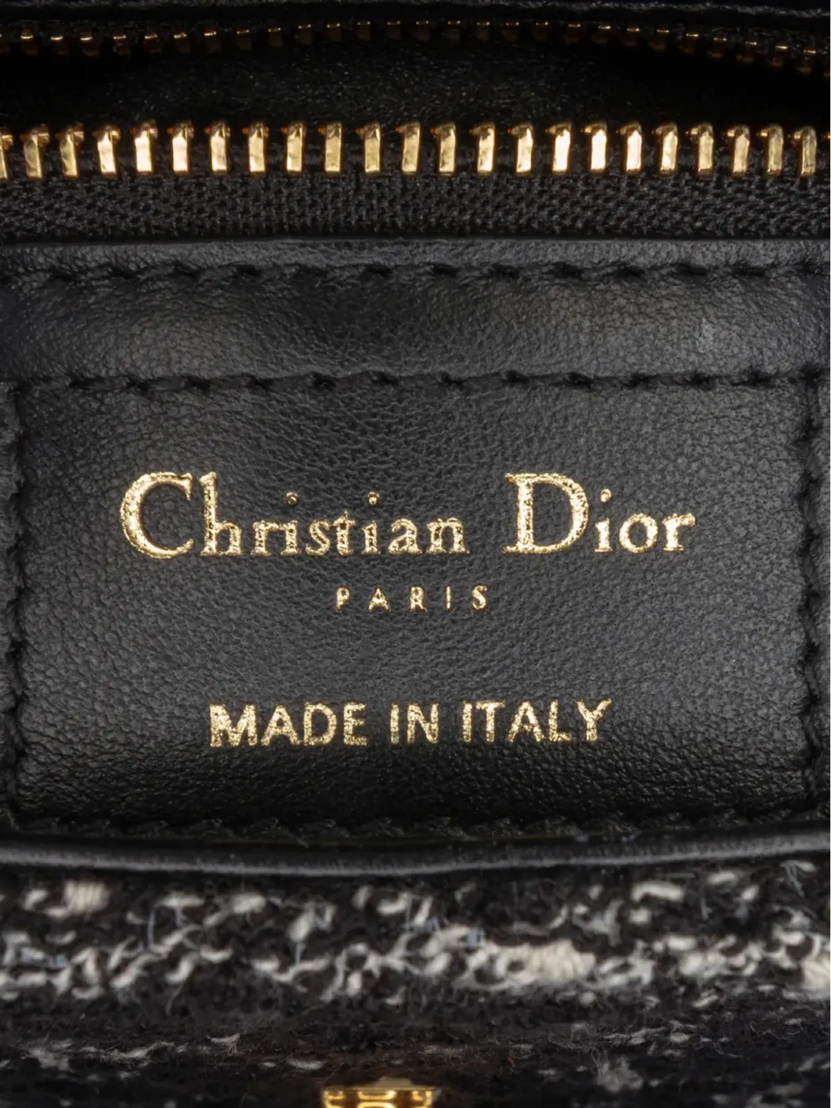 Christian Dior ビンテージ 2023年 スモール ツイード・マクロカナージュ カロ バッグ クロスボディバッグ - ブラック - 画像5