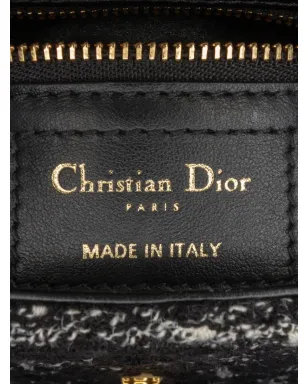 Christian Dior ビンテージ 2023年 スモール ツイード・マクロカナージュ カロ バッグ クロスボディバッグ - ブラック - サムネイル5