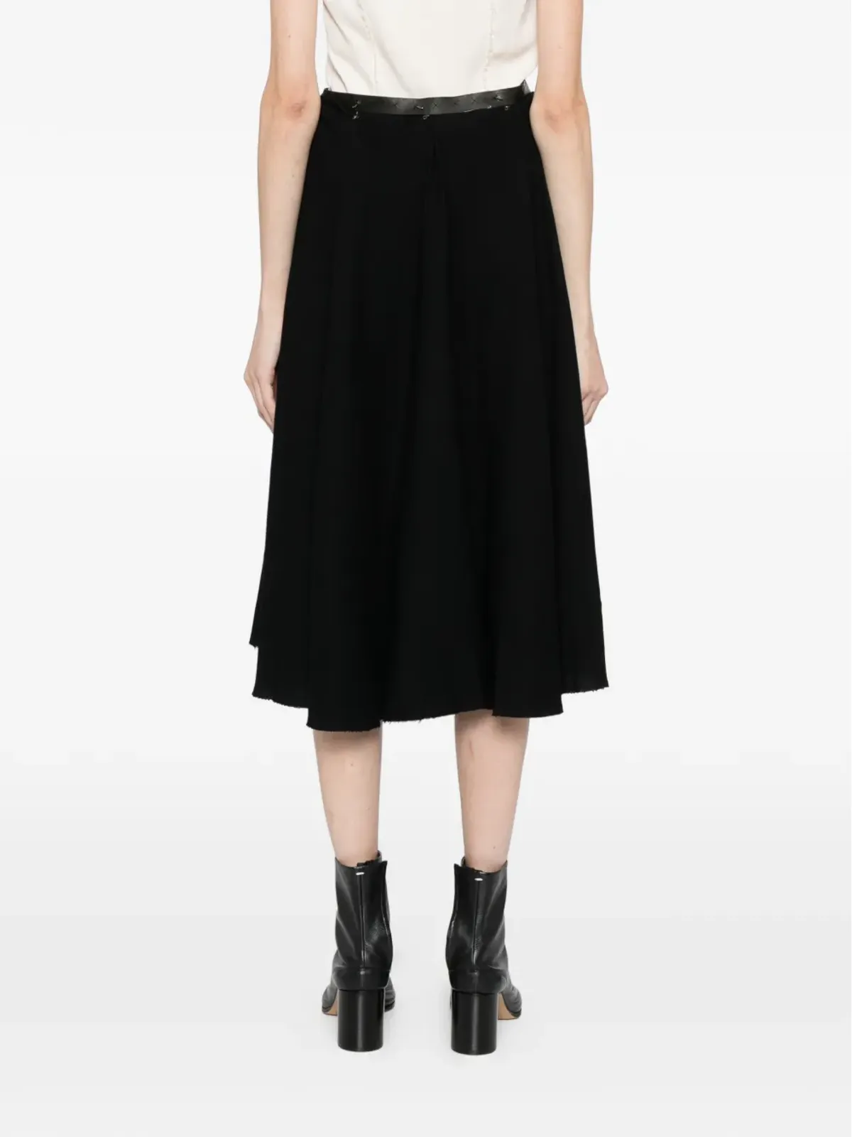Ma+ 裾ほつれ加工のAラインスカート - 画像4