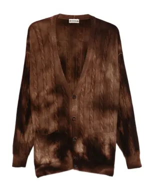 A.N.G.E.L.O. Vintage Upcycling ケーブルニットポケットセーター - Brown - サムネイル1