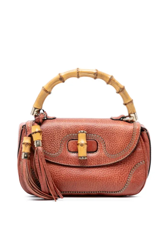 Gucci Pre-Owned Gucci ビンテージ 2016-2025 ミディアム レザー ニュー バンブー サッチェル - ブラウンの商品画像