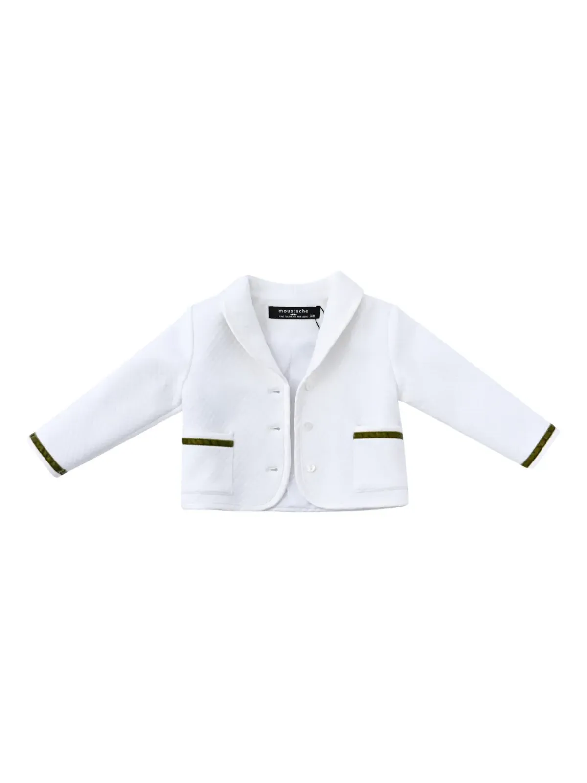 Moustache button-fastening babygrow set (set of three) - White - 画像2