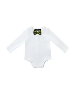 Moustache button-fastening babygrow set (set of three) - White - サムネイル4