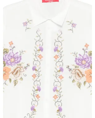 Marina Rinaldi Mrsemblema フローラルシャツ - White - サムネイル3