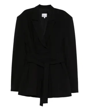 AXEL 113 Jacqueline belted cinched blazer - Black - サムネイル1