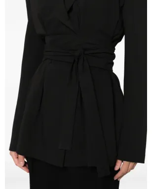AXEL 113 Jacqueline belted cinched blazer - Black - サムネイル5