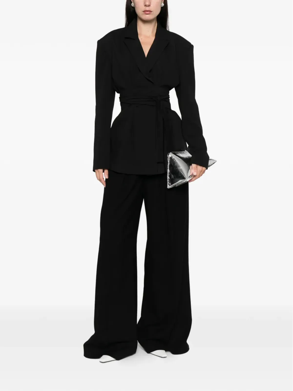 AXEL 113 Jacqueline belted cinched blazer - Black - 画像2