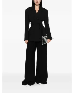 AXEL 113 Jacqueline belted cinched blazer - Black - サムネイル2