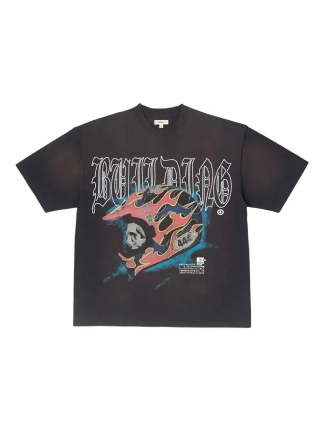 BLDG4 BLDG4 WheelsプリントTシャツ（グレー）の商品画像