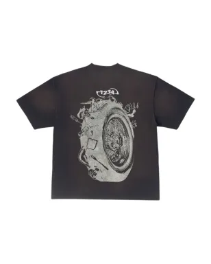 BLDG4 WheelsプリントTシャツ（グレー） - サムネイル2
