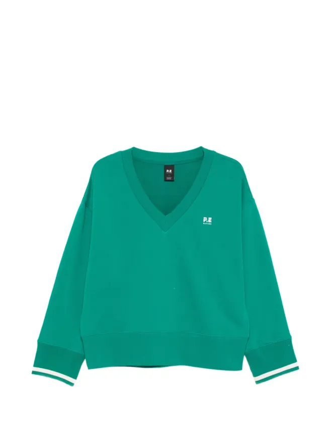 P.E Nation P.E Nation Courtside Vネック スウェットシャツ グリーンの商品画像