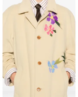 A.N.G.E.L.O. Vintage Upcycling 花柄ディテール シングルブレストコート - サムネイル5