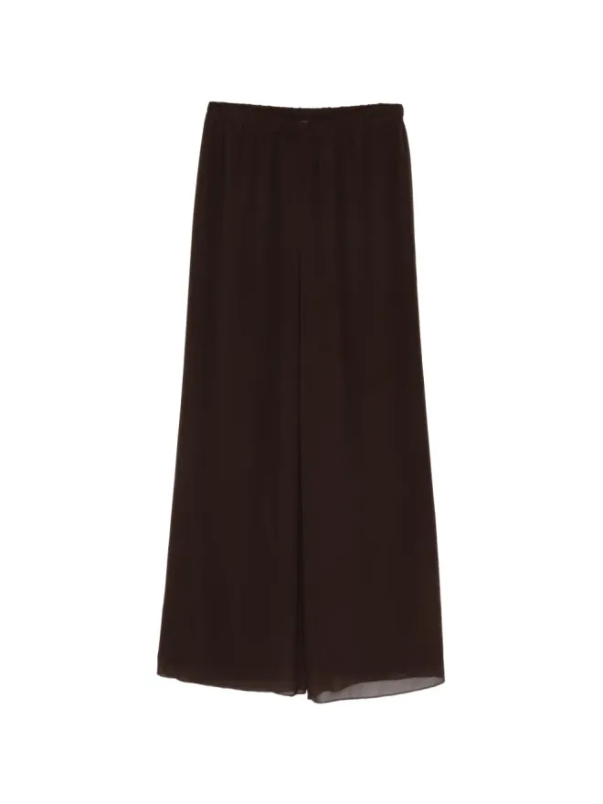 Marina Rinaldi Marina Rinaldi ジョージェット生地のパラッツォパンツ ブラウンの商品画像