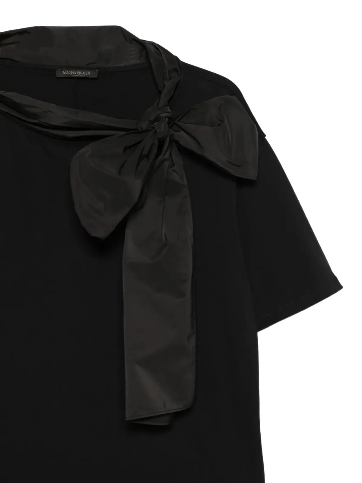 Marina Rinaldi Mrnwhisky ボウディテール Tシャツ - ブラック - 画像3