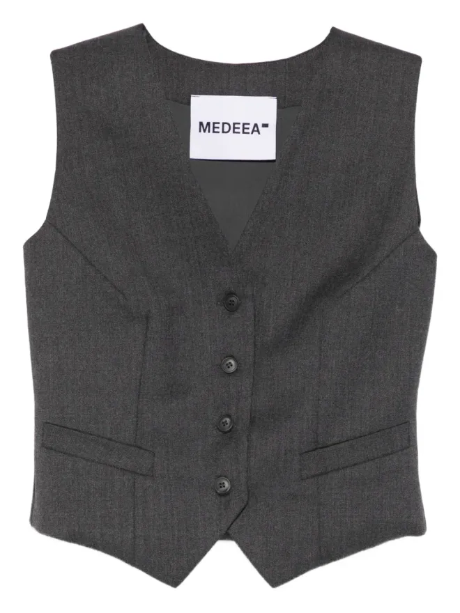 MEDEEA MEDEEA ボタンフロント ウエストコートの商品画像
