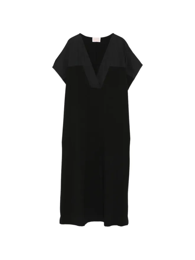 Marina Rinaldi Marina Rinaldi Nnwalga V-neck panel midi dressの商品画像
