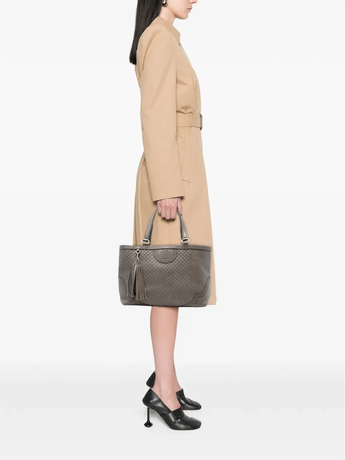 Gucci ビンテージ 大型マイクログッチシマ ブローク デュリオ トートバッグ - ブラウン - 画像2