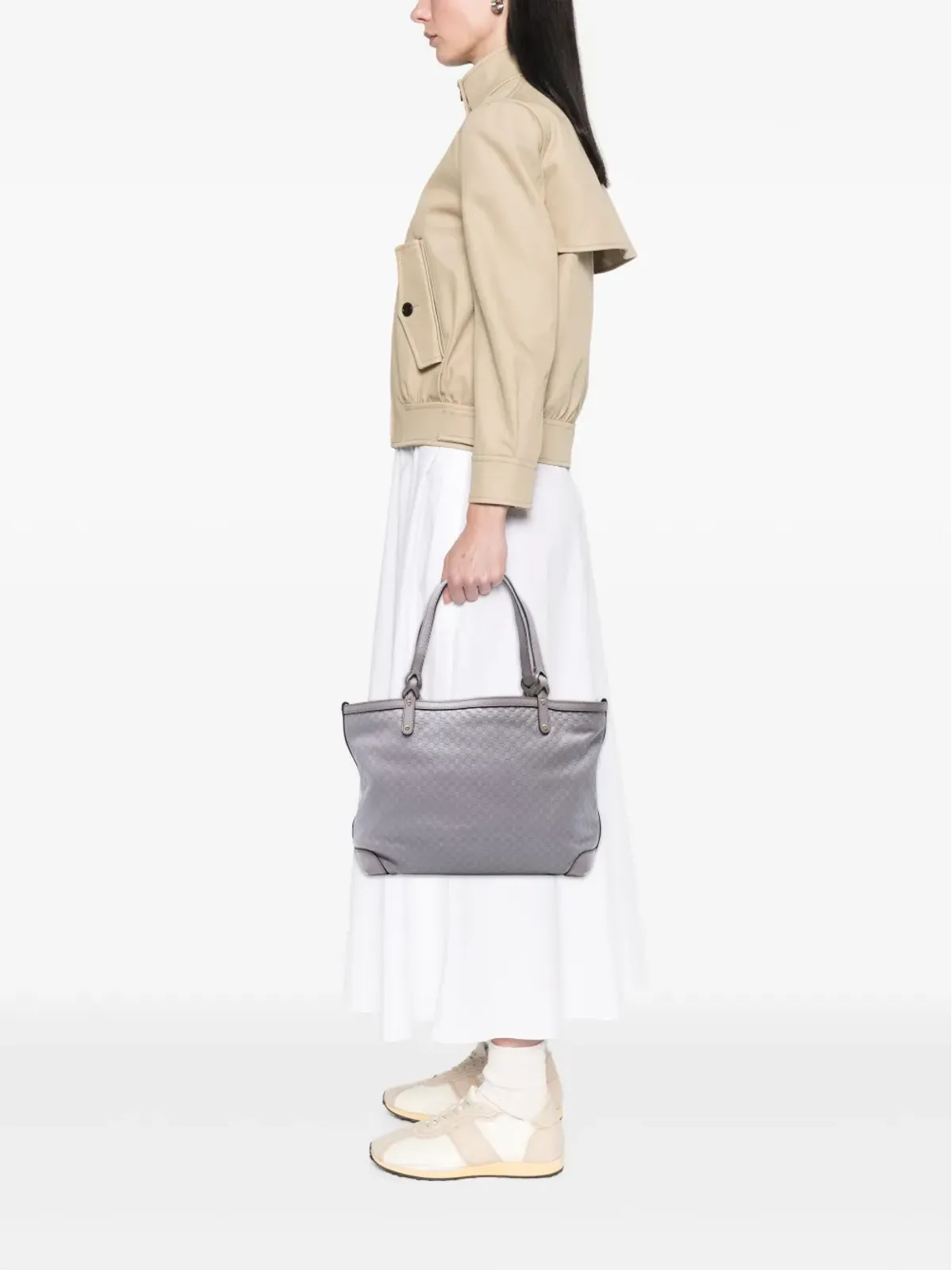 Gucci ビンテージ 2016-2025 ミディアム マイクログッチシマ クラフト トートバッグ - パープル - 画像2