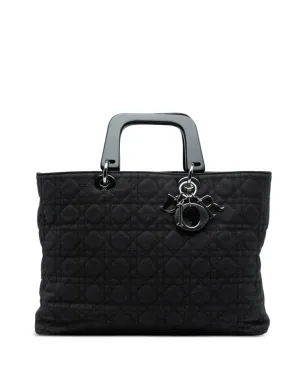 Christian Dior ビンテージ デニム Cannage Lady Dior サッチェル ブラック - サムネイル1