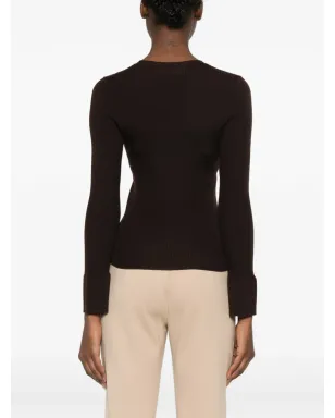 IVORY PARIS ボタンアップ フレアカフス トップ ブラウン - サムネイル4