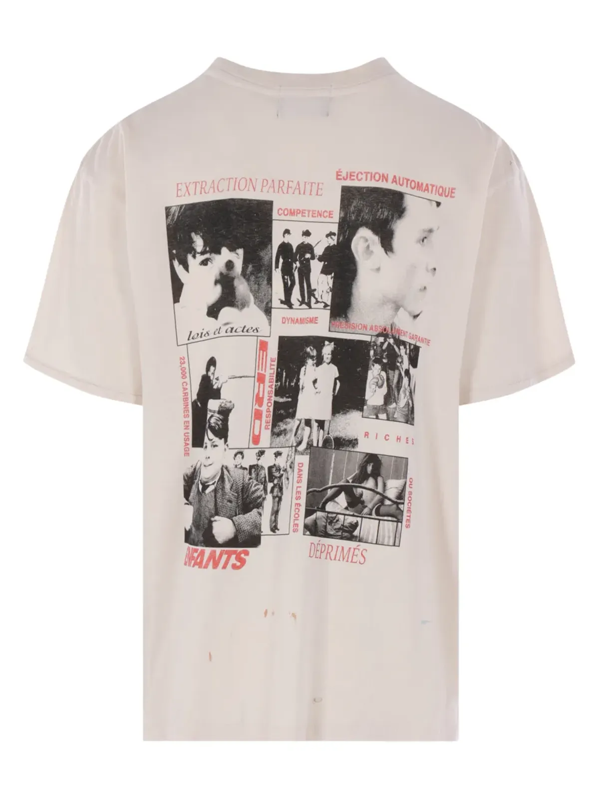 Enfants Riches Déprimés La Scolaire Préféree distressed printed T-shirt - White - 画像2