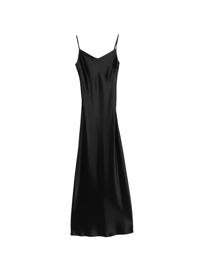 IVORY PARIS IVORY PARIS Vネック・スリップ・ミディドレス ブラックの商品画像