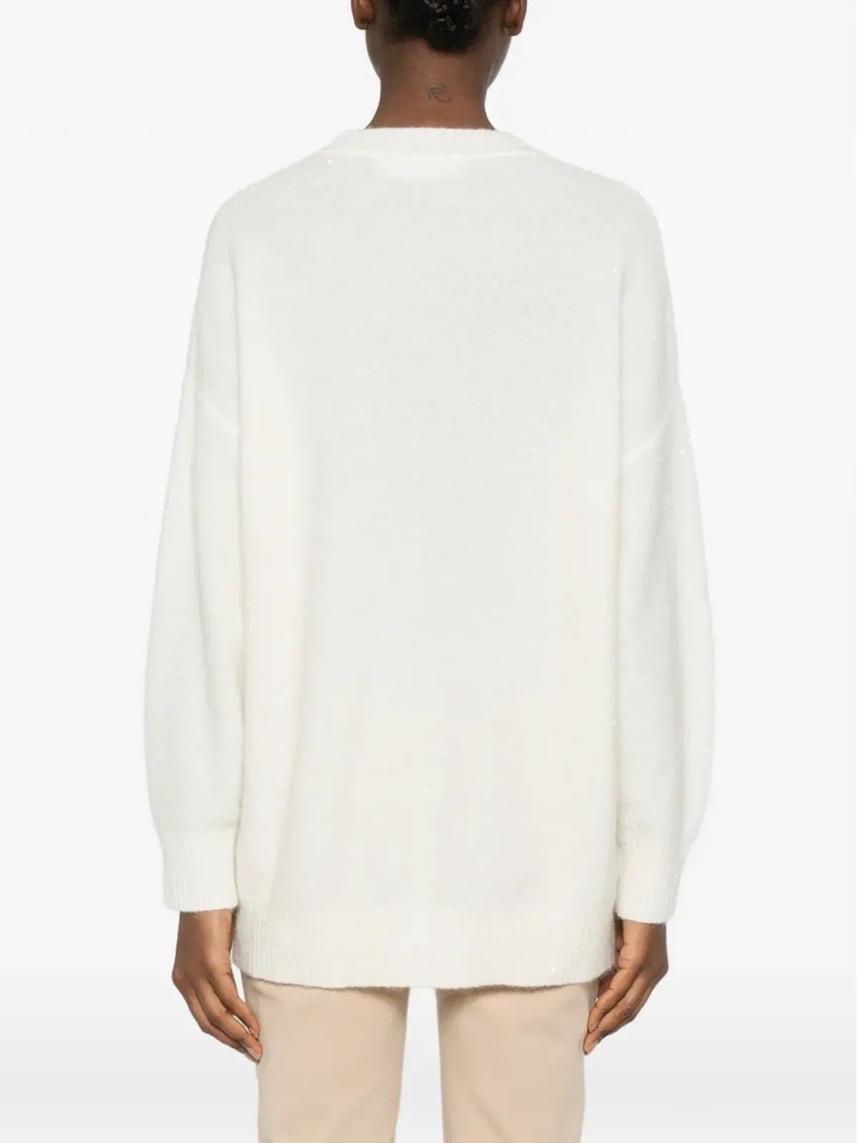 IVORY PARIS スパンコール付き クルーネックセーター - 画像4